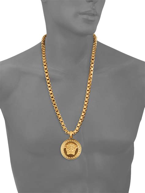 versace jewellery mens sale|14k gold Versace pendant.